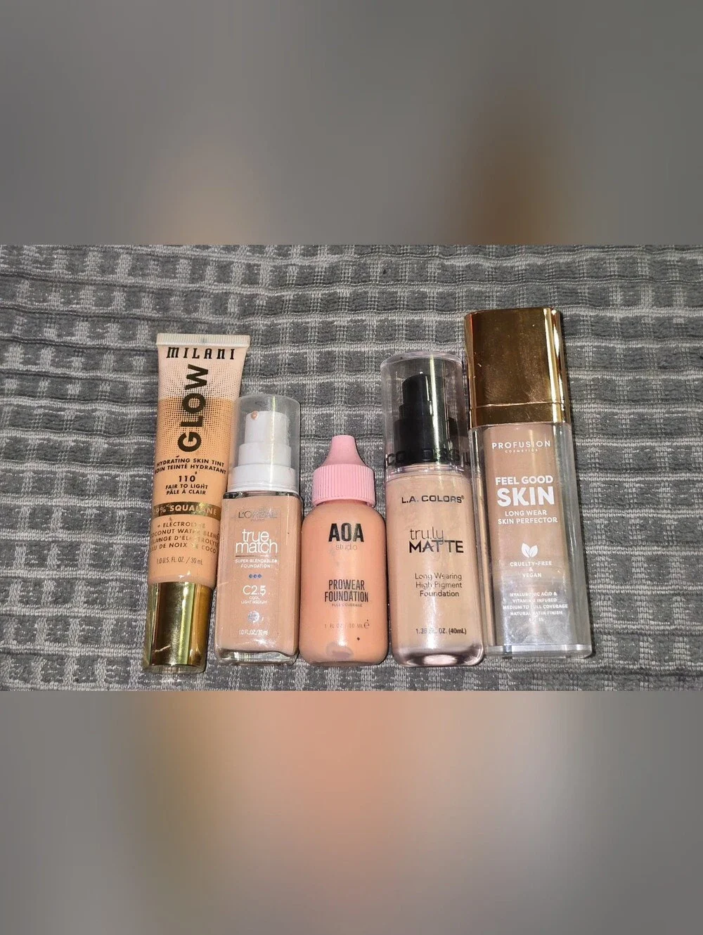 Assorted Foundations-- L'Oreal True Match, Milani Glow, Profusion & More